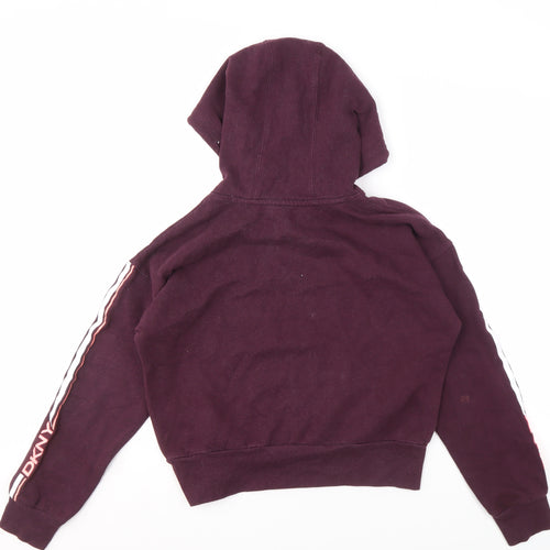 DKNY Women’s Purple Hoodie, Size S, Logo Accent