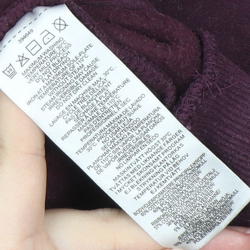 DKNY Women’s Purple Hoodie, Size S, Logo Accent