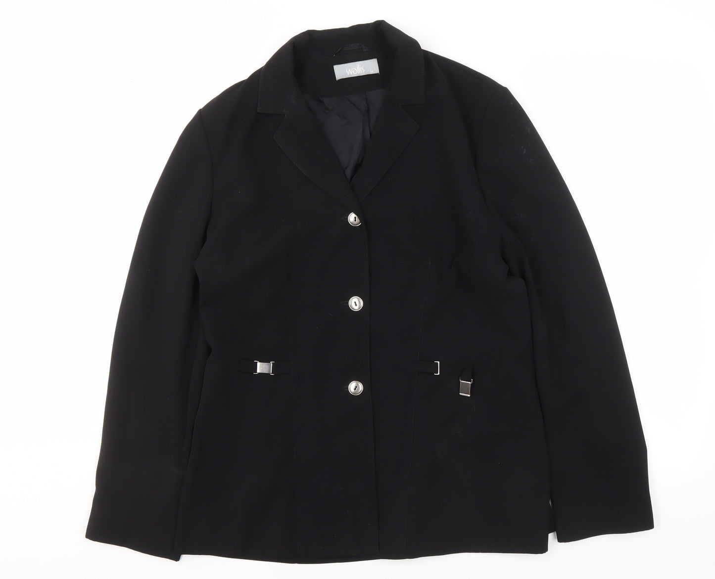 Wallis Women's Black Suit Jacket Blazer Size 14