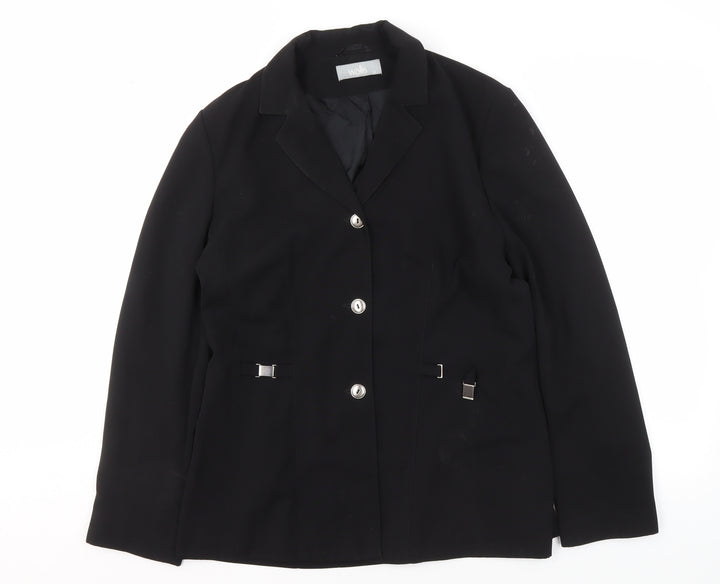 Wallis Women's Black Suit Jacket Blazer Size 14