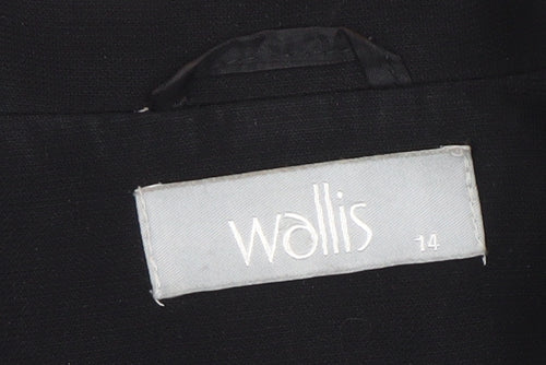 Wallis Women's Black Suit Jacket Blazer Size 14