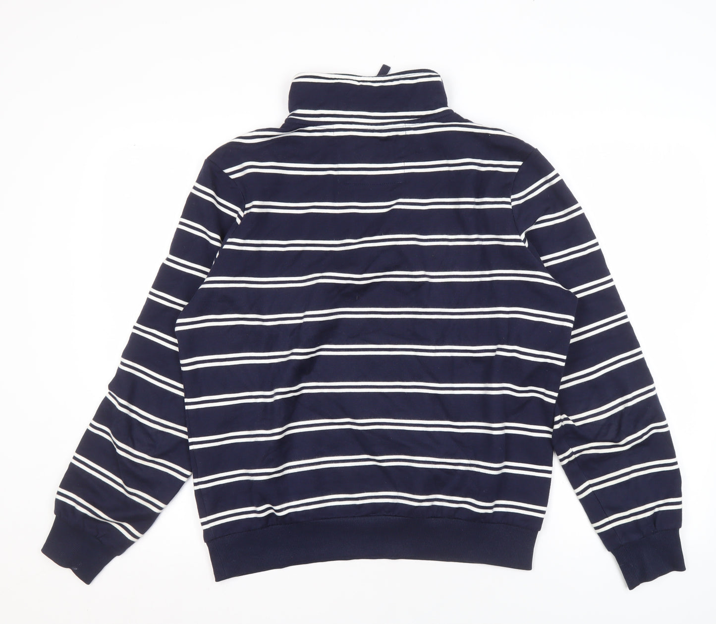 WoolOvers Men's Blue Striped Sweatshirt, Size S, Jersey
