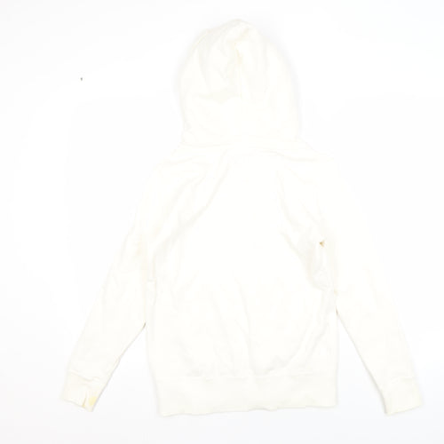 Champion Unisex White Hoodie M - Logo, Casual, Fleece