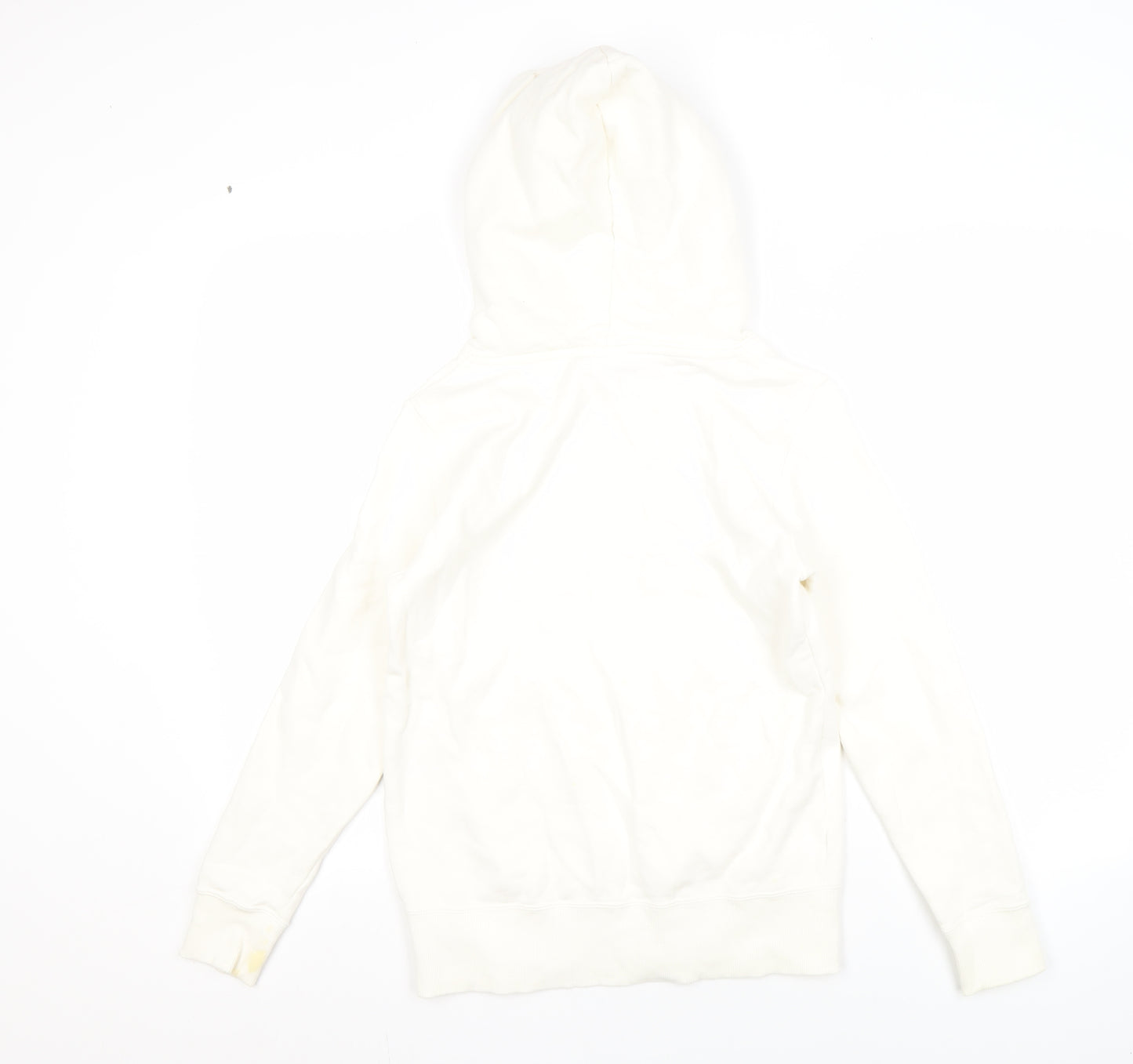 Champion Unisex White Hoodie M - Logo, Casual, Fleece