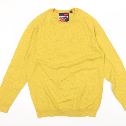 Superdry Men's Yellow L Pullover Jumper Casual