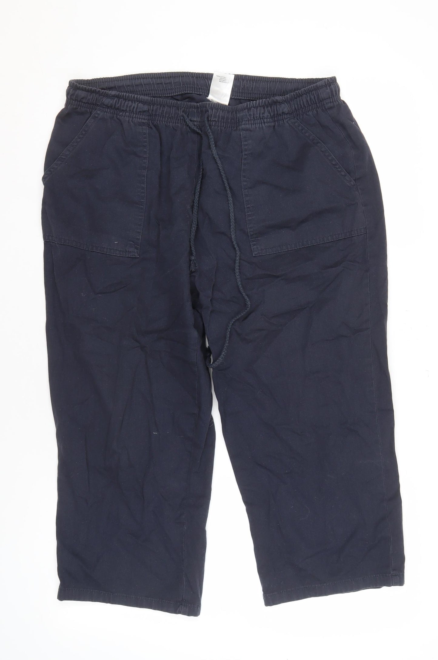 Damart Women's Blue Cotton Trousers - Size 20