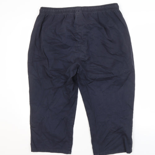 Damart Women's Blue Cotton Trousers - Size 20