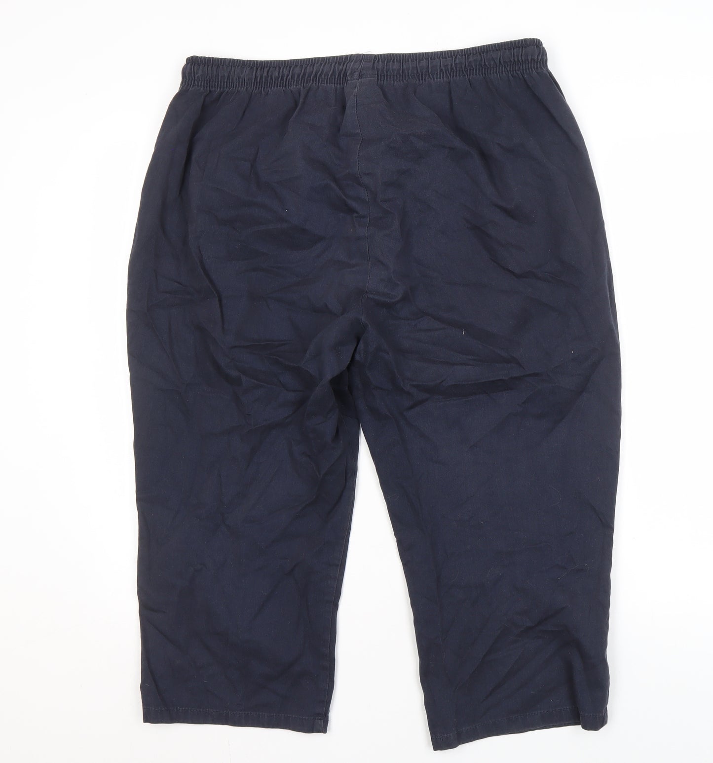 Damart Women's Blue Cotton Trousers - Size 20