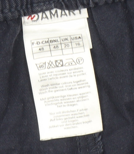 Damart Women's Blue Cotton Trousers - Size 20