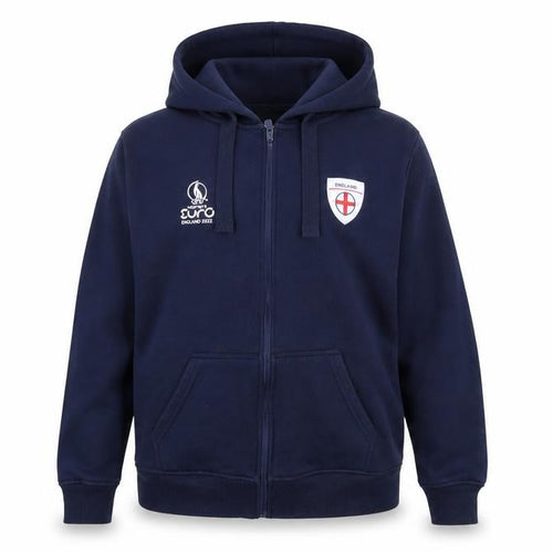 UEFA 2022 Women's Blue Full Zip Hoodie, Size 14, Sports Casual