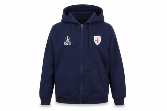 UEFA 2022 Women's Blue Full Zip Hoodie, Size 14, Sports Casual