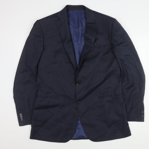 Marks and Spencer Men's Blue Long Blazer Size 42L