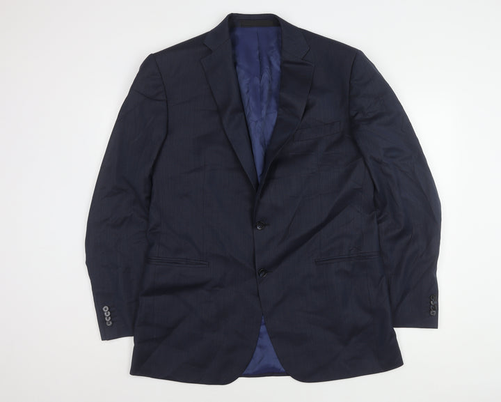 Marks and Spencer Men's Blue Long Blazer Size 42L