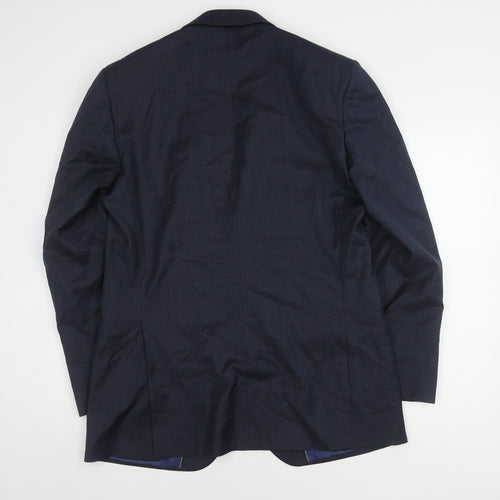 Marks and Spencer Men's Blue Long Blazer Size 42L