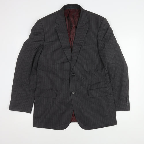 Brook Taverner Men's Grey Striped Suit Jacket 40R