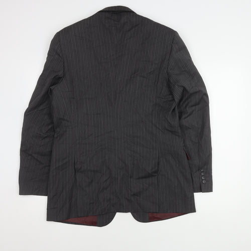 Brook Taverner Men's Grey Striped Suit Jacket 40R