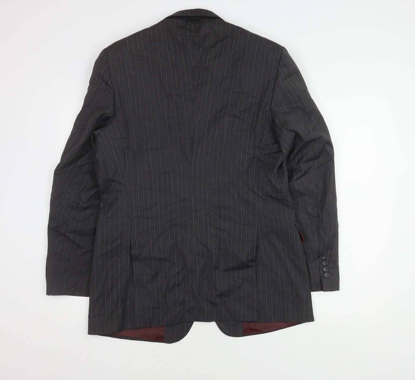 Brook Taverner Men's Grey Striped Suit Jacket 40R