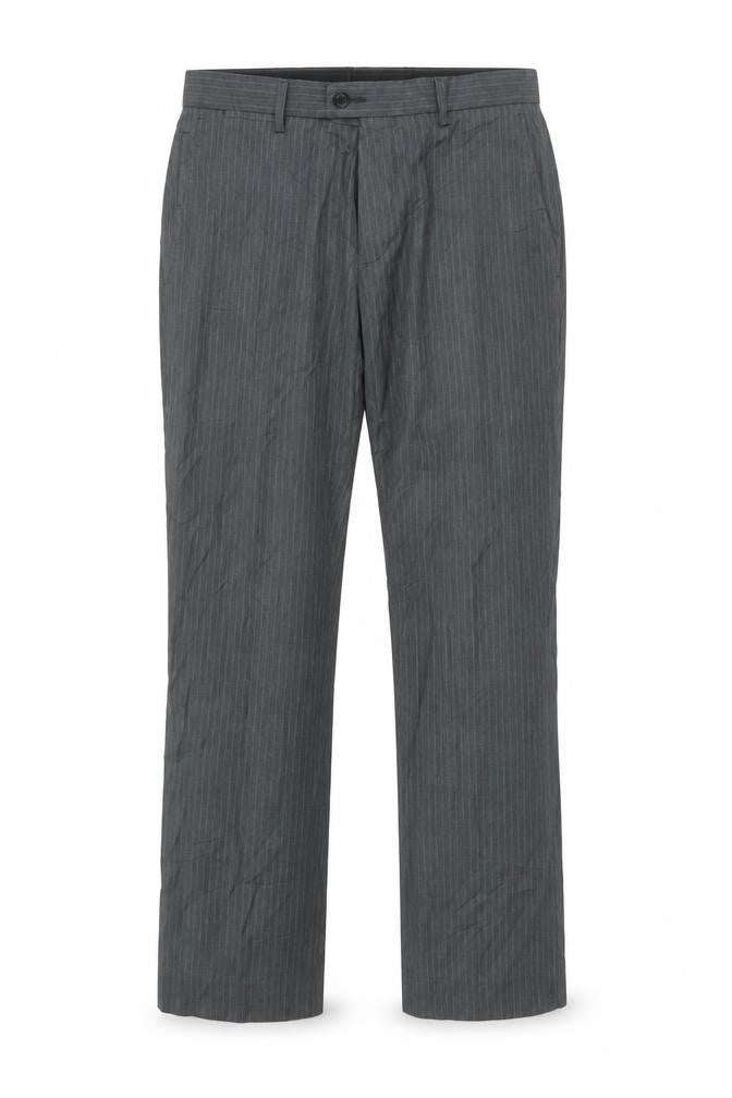 Butler and Webb Men's Grey Striped Business Trousers 34