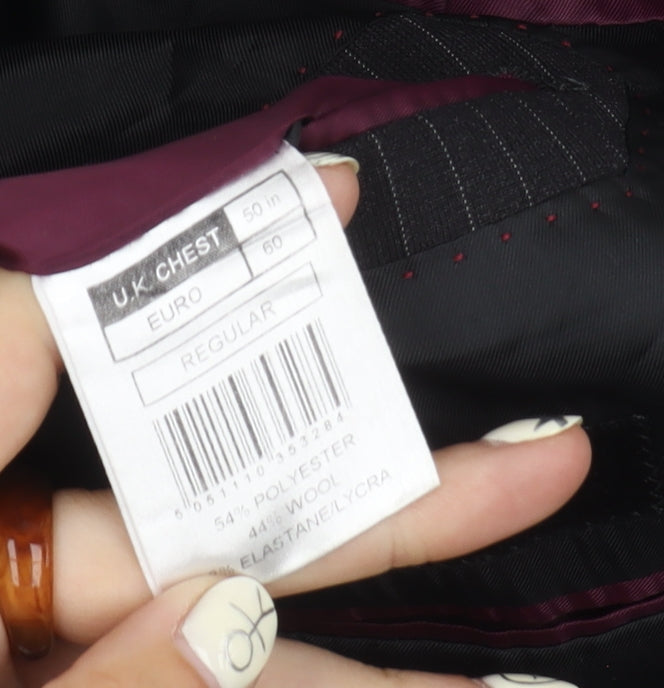 Centaur Men's Black Striped Blazer 50R