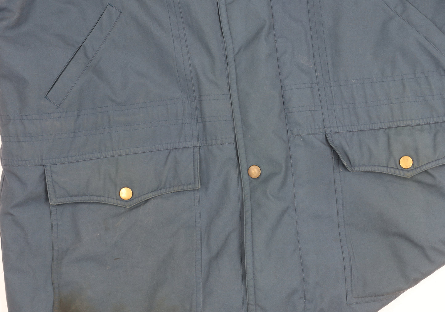 BHS Men's Blue Parka Jacket XL Stand-Up Collar Casual 44"-46"