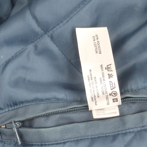 BHS Men's Blue Parka Jacket XL Stand-Up Collar Casual 44"-46"