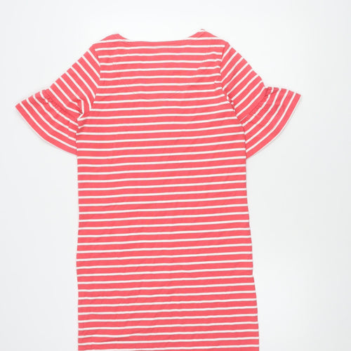 Joules Women's Red Striped T-Shirt Dress, Size 8, Nautical Style