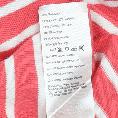 Joules Women's Red Striped T-Shirt Dress, Size 8, Nautical Style
