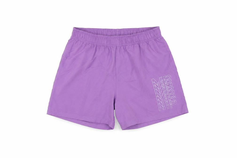 Front view of Myprotein Women's Purple Activewear Shorts, size S