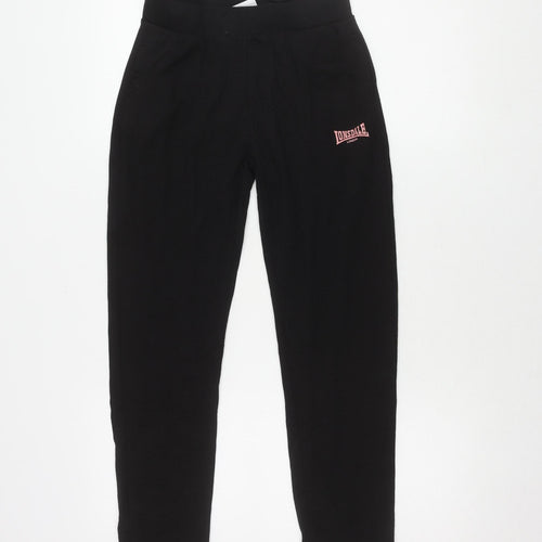 Lonsdale Girls Black Jogger Trousers Size 12