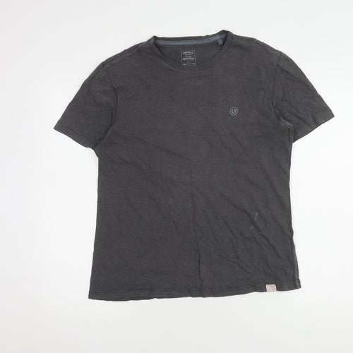FatFace Men's Grey Cotton T-Shirt S, Casual Short Sleeve