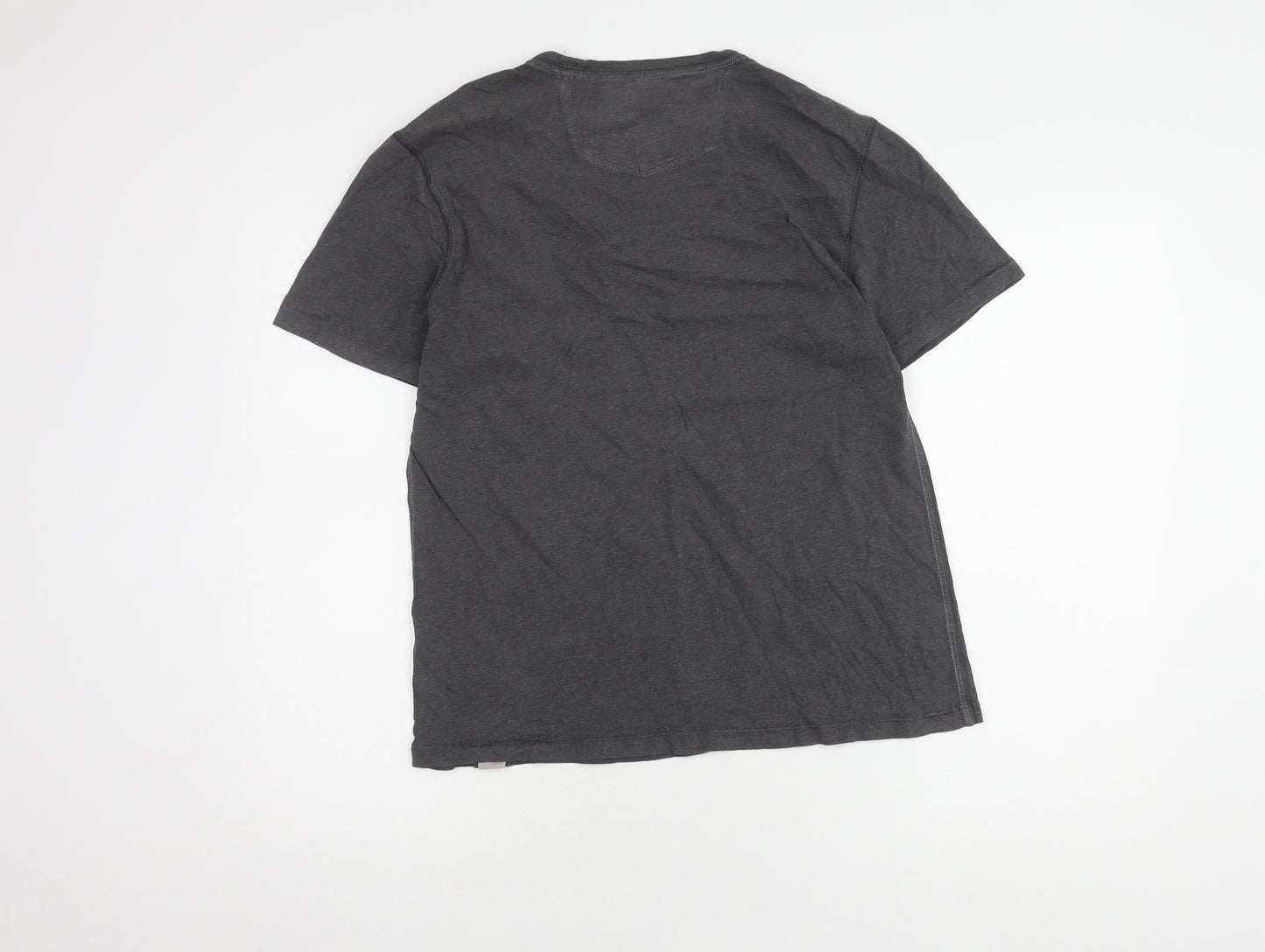FatFace Men's Grey Cotton T-Shirt S, Casual Short Sleeve