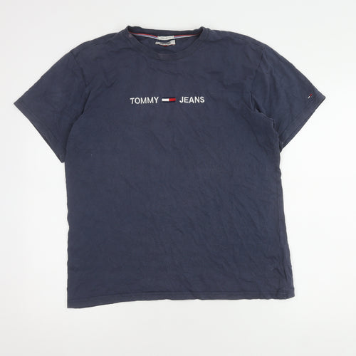 Tommy Jeans Men's Blue Medium Regular Fit T-Shirt