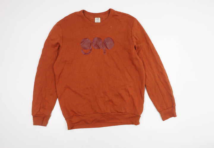 GAP Men's Brown Logo Pullover Sweatshirt L