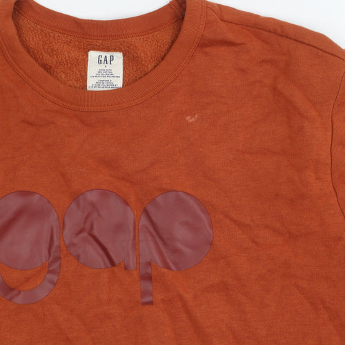 GAP Men's Brown Logo Pullover Sweatshirt L