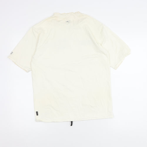 O'Neill Men's White M Rash Guard Nylon Swimwear