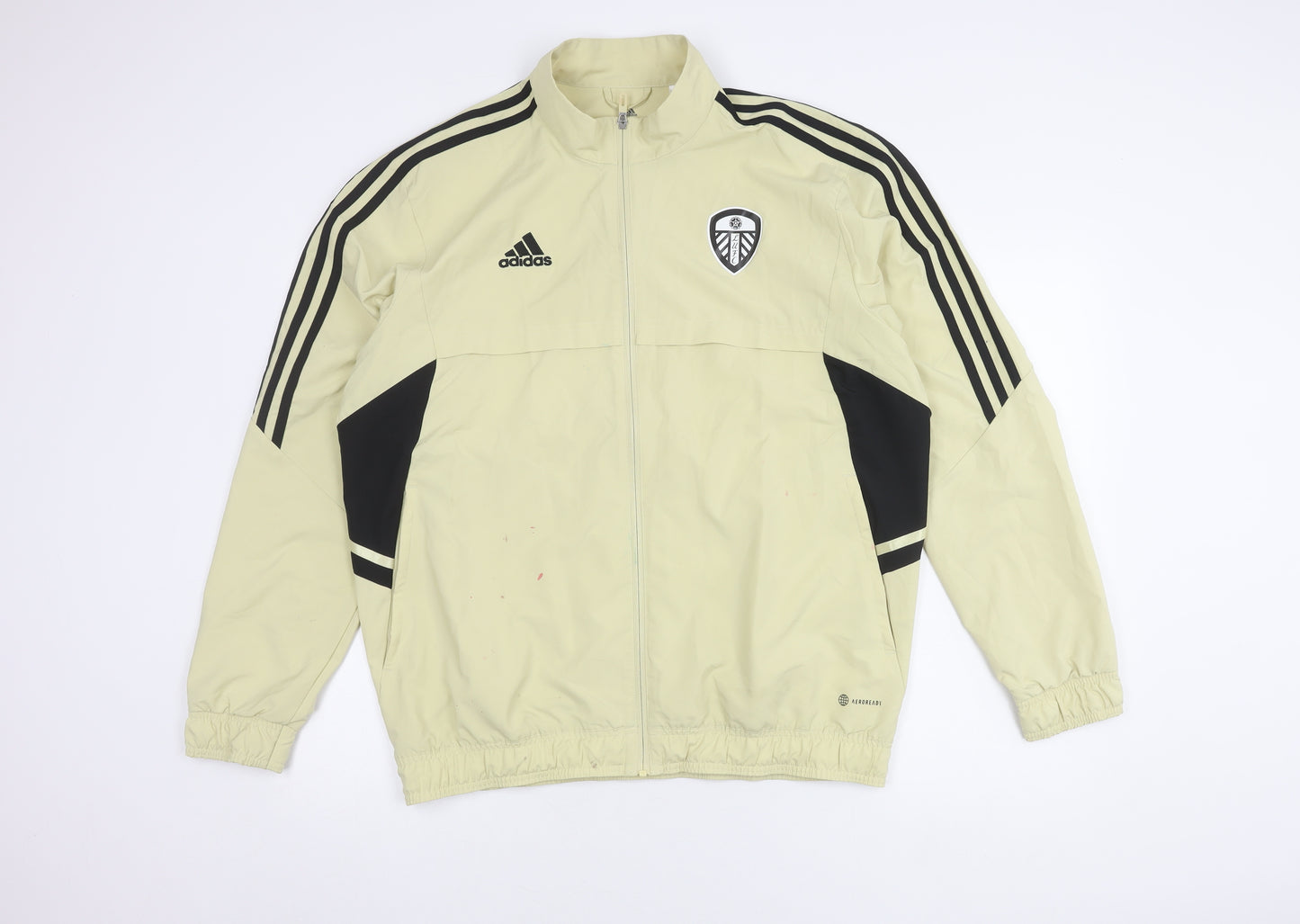 Adidas Men's Beige Track Jacket L with Pockets