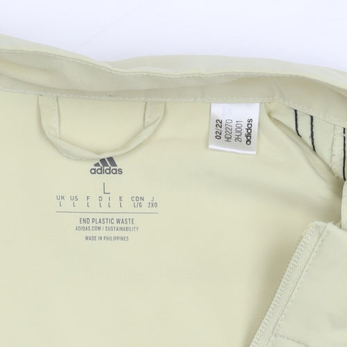 Adidas Men's Beige Track Jacket L with Pockets