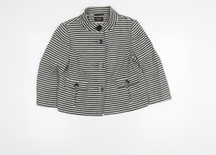 Principles Women's Black Striped Blazer Size 12