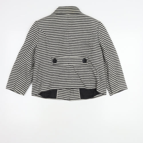 Principles Women's Black Striped Blazer Size 12