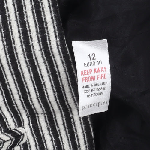 Principles Women's Black Striped Blazer Size 12