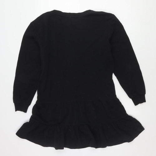 Hush Black Dress, Women, Size 6, Long Sleeve, Ruffle Accents