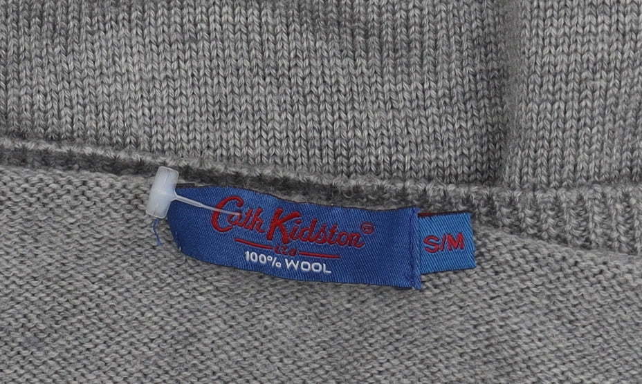 Cath Kidston Grey Wool Pullover Women M Floral Jumper