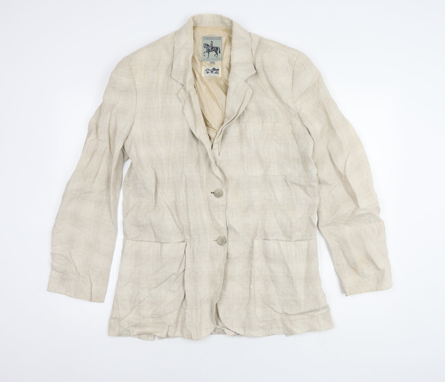 Dressage by Paul Costelloe Womens White Suit Jacket, UK 12, Lined