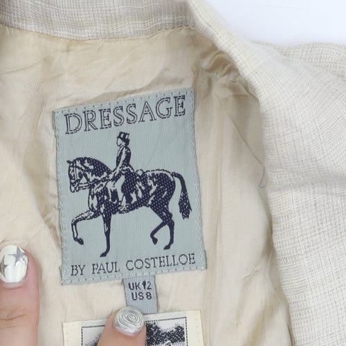 Dressage by Paul Costelloe Womens White Suit Jacket, UK 12, Lined