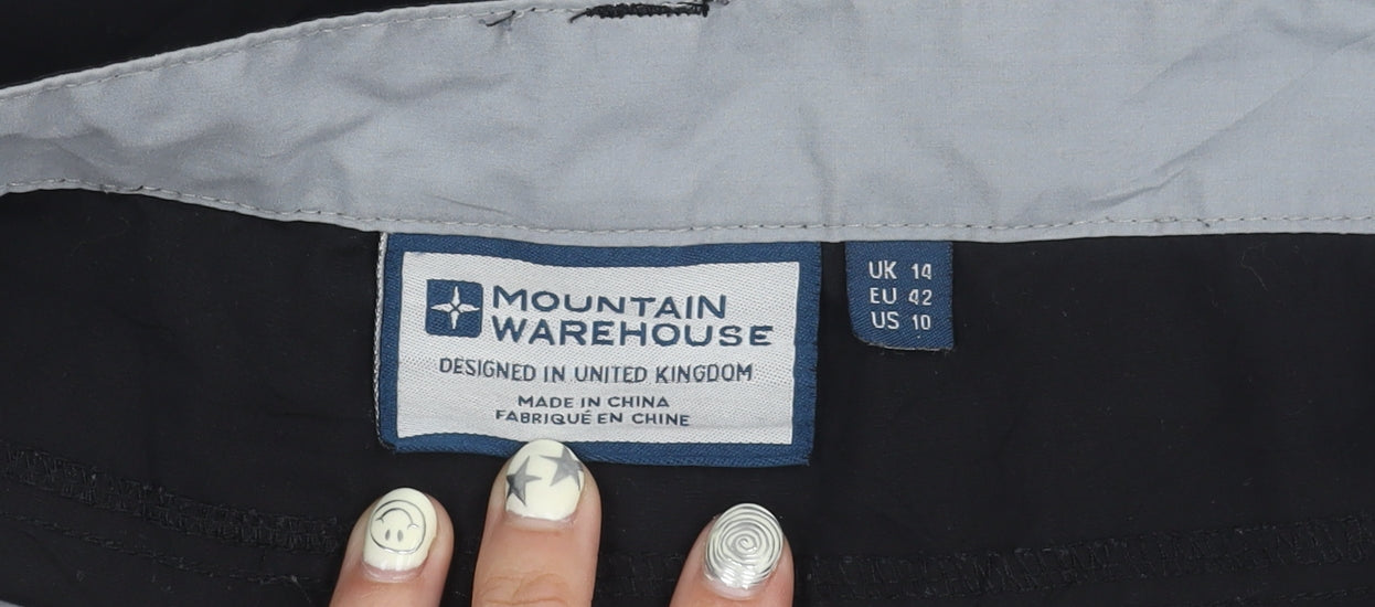 Mountain Warehouse Women's Black Cargo Trousers Size 14