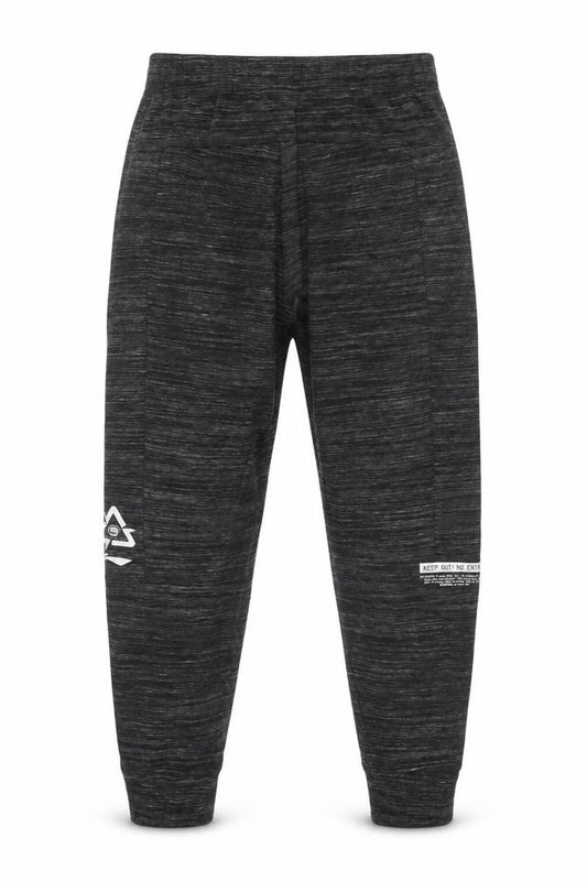 Front view of Li Ning Men's Grey Joggers - L, Quick Dry, Activewear