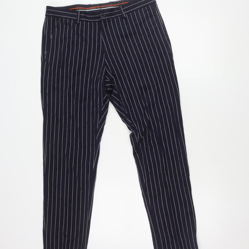 Blackberrys Men's Blue Striped Trousers Size 32