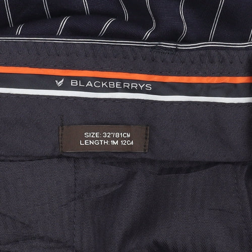 Blackberrys Men's Blue Striped Trousers Size 32
