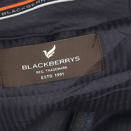 Blackberrys Men's Blue Striped Trousers Size 32