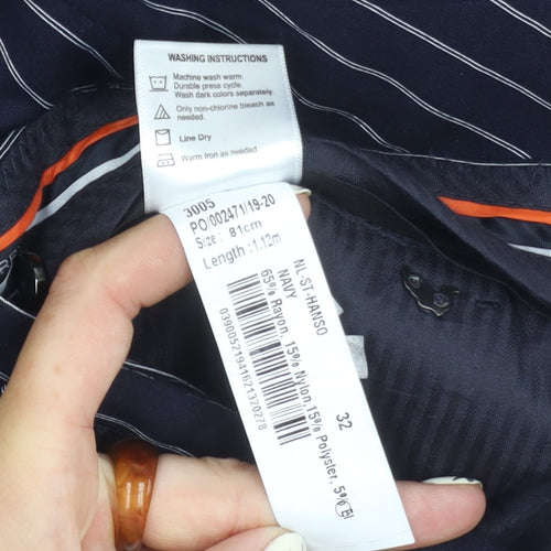 Blackberrys Men's Blue Striped Trousers Size 32